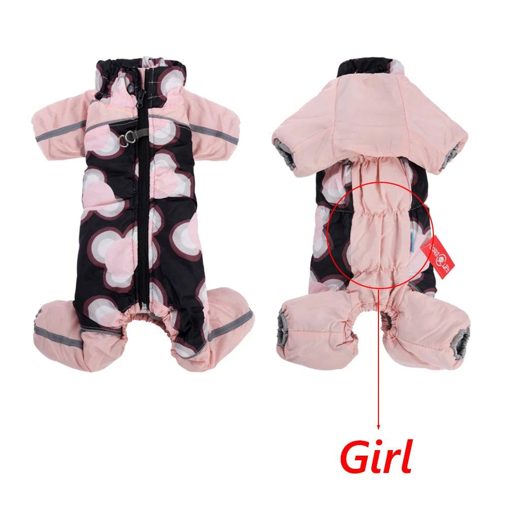 Thickened Reflective Winter Jumpsuit for Small Dogs - Pink Girl / 16 / SPC (16)
