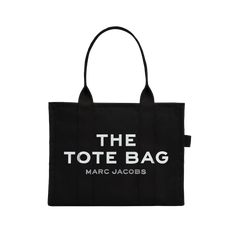 The canvas large tote bag black
