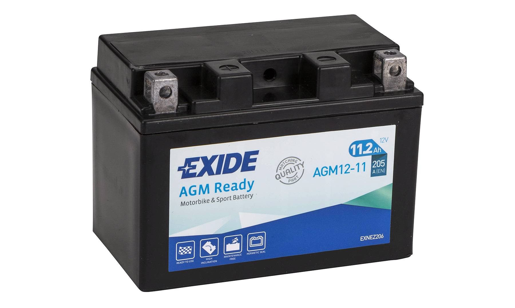 Startbatteri MC - Exide AGM12-11 - 12V (11ah)
