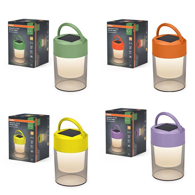 OSRAM ENDURA Style SOLAR farverige solcelle-drevne bordlamper IP44