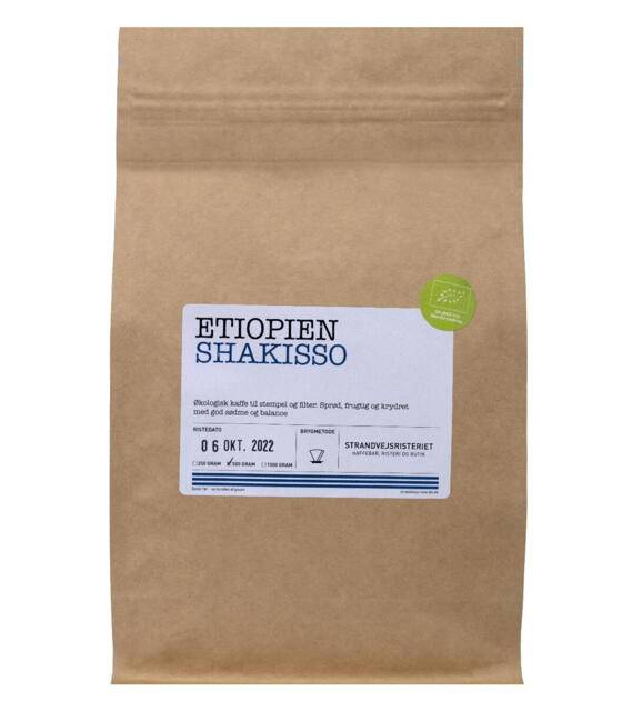 Etiopien Shakisso kaffe ekologisk - 250 g / Hela bönor