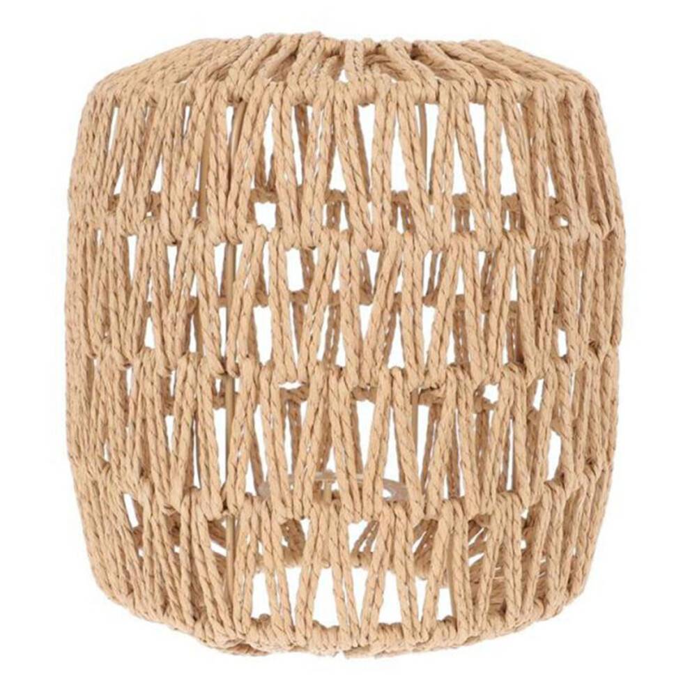 Imiteret rattan lampeskærm – håndvævet til lysekrone