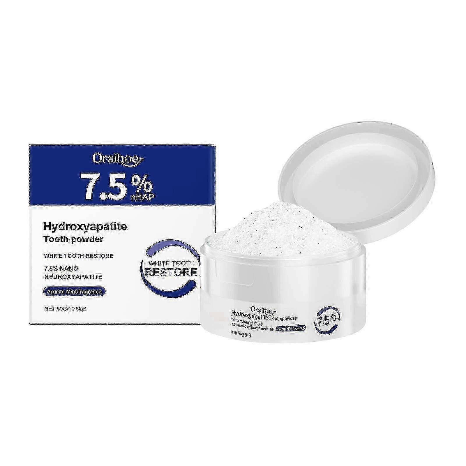 Hydroxiapatit Tandpulver, Fluoridfritt Stärkande för Tänderna, 60g