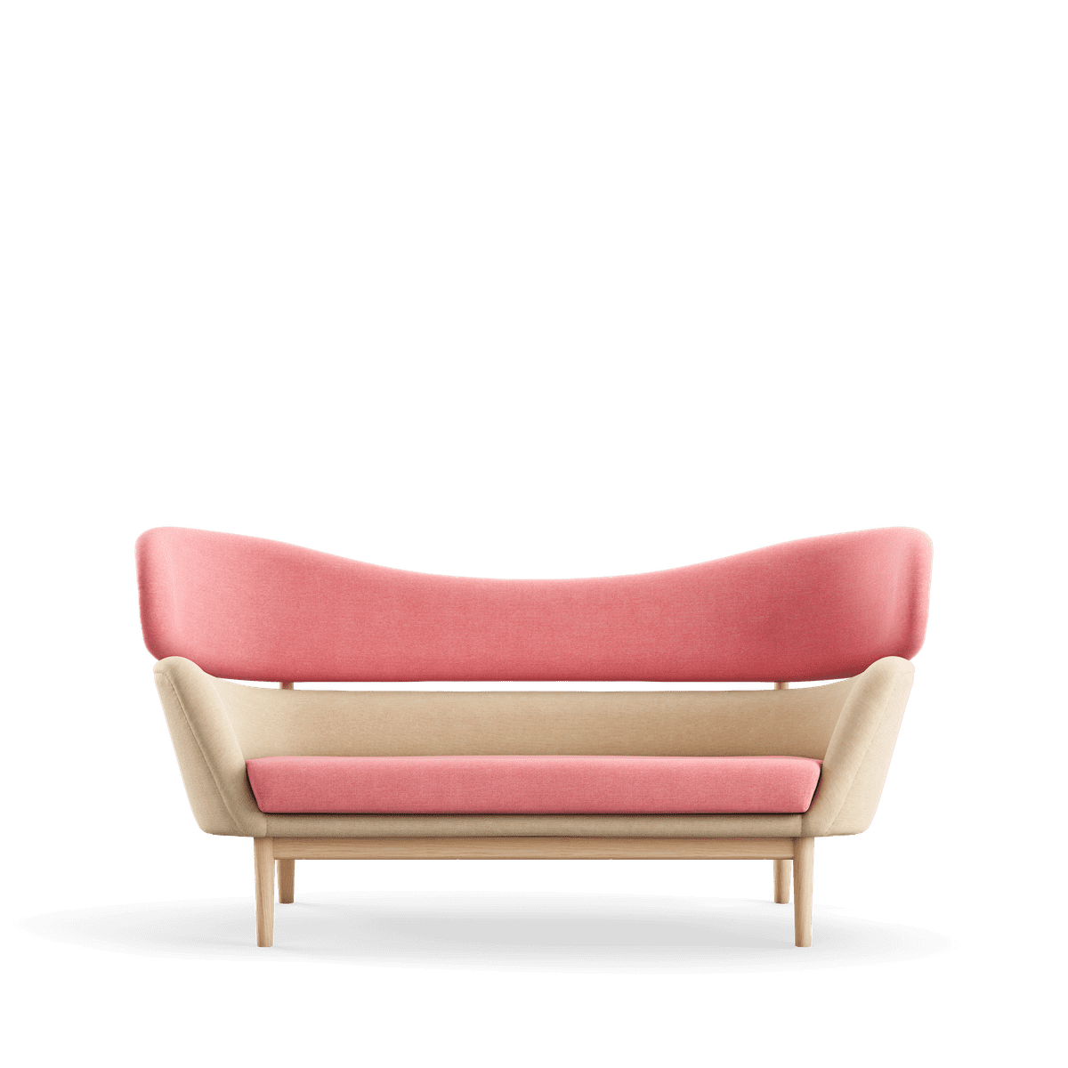 Baker sofa, eg klar olie af Finn Juhl Watercolour - Rose Quartz / Soft Linen - Jacobsen Plus