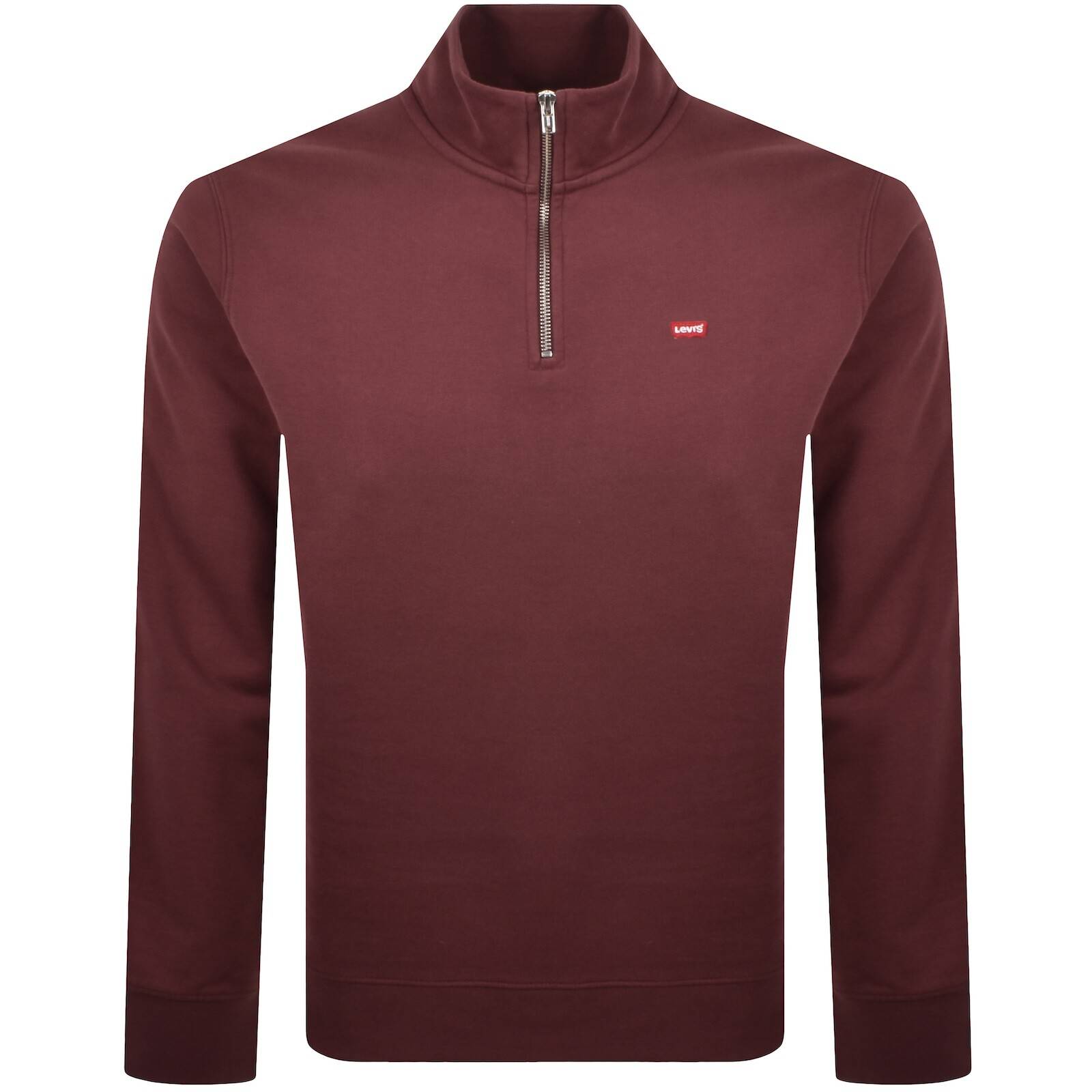 Levis Original Quarter Zip Sweatshirt Red