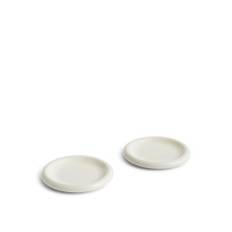 HAY - Barro Plate, Set of 2 Ø18 Off-White - Assietter - Pereira Office - Hvid