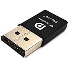 EVanlak DisplayPort Headless Ghost Display Emulator for PC 4K DP Dummy Plug (fit Headless 1080@60Hz- 3840x2160@60hz)