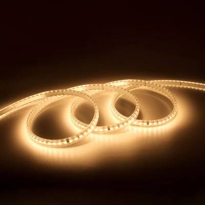 5 meter 12W/m LED strip HiCRI X2 RA98, 230V, IP67, 1000lm/m, kan klippes for hver 10cm, varm kulør