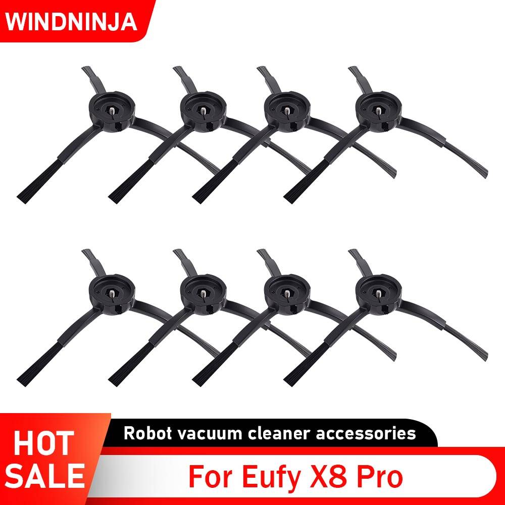 Side Brush For Eufy X8 Pro Robot Vacuum Cleaner Accessories Resistant Edge Brush Parts Replacement Anti-Tangle Brush Attachment