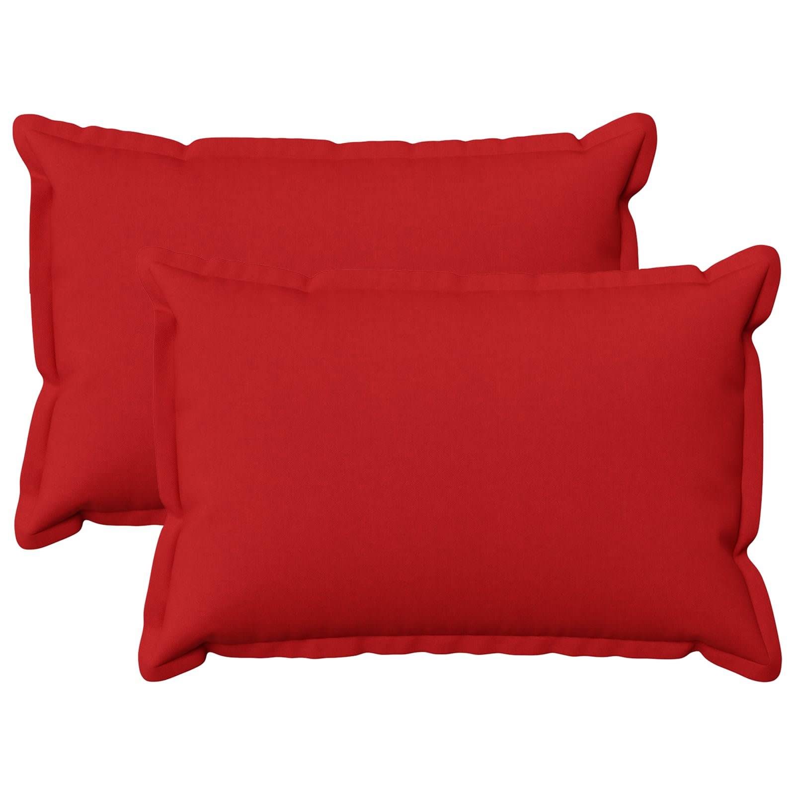 Pude med pude HOUTEN 2 stk. Rød Faux Linned
