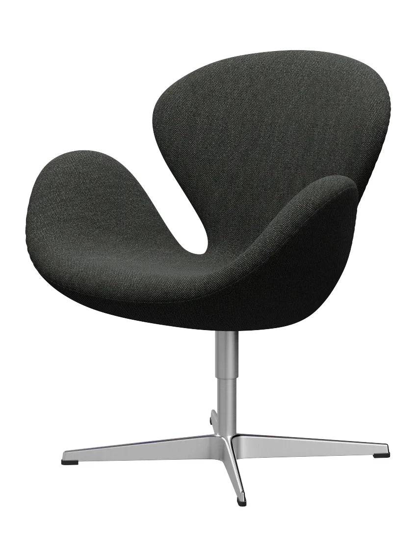 3320 Svanen i stof (prisgruppe 2) af Arne Jacobsen Hallingdal / 368 Sort/Grå - Jacobsen Plus