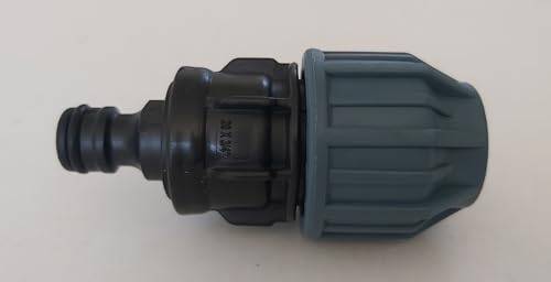 Polyethylen slangkoppling med snabbklämma 20 mm = ytterdiameter på röret (rörets ytterdiameter #38-20 mm (1/2") - Färgen kan variera beroende på tillverkare