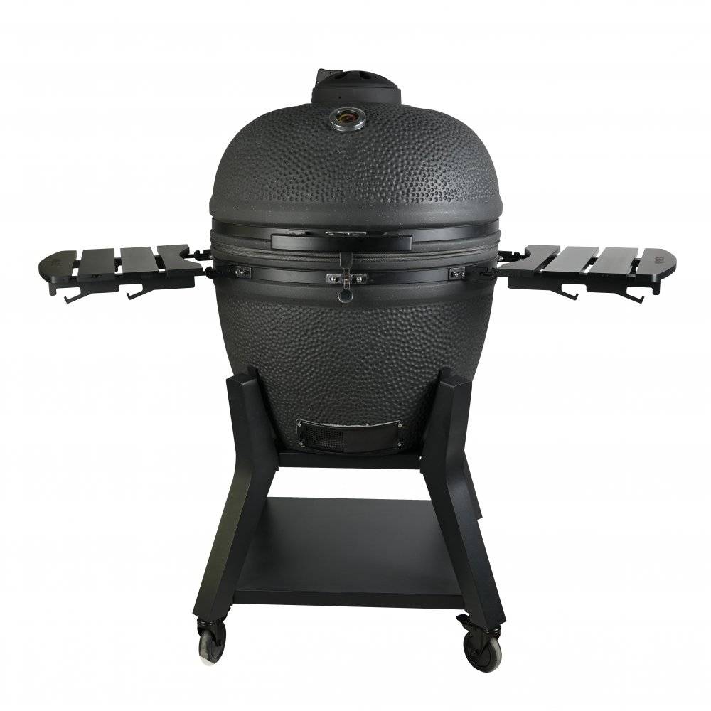 Kamadogrill Ø68 cm | Keramisk grill i matt svart med precisionstermometer