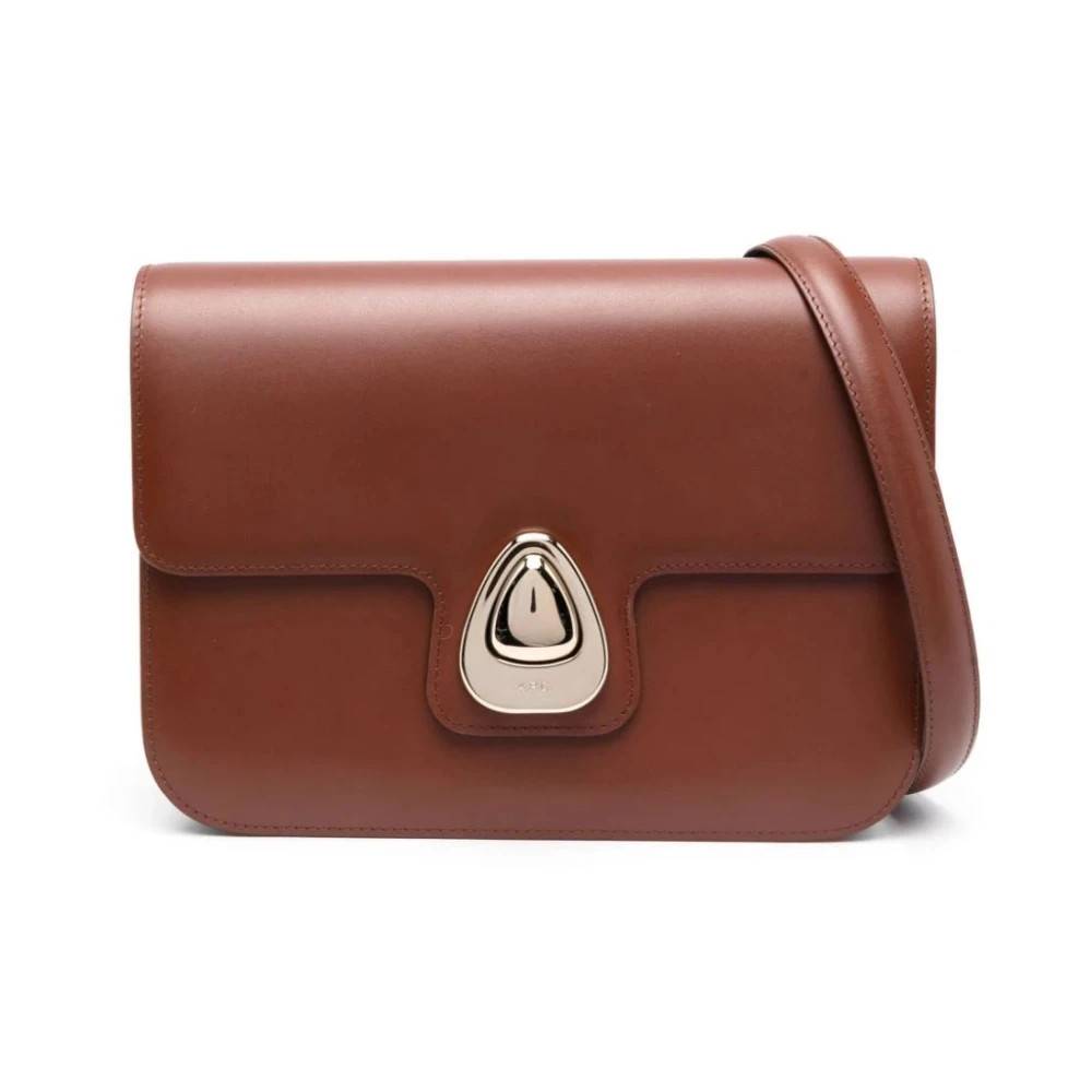 A.P.C. Hazelnut Skuldertaske Astra - Tasker - Dame - Brun - ONE SIZE - Uld