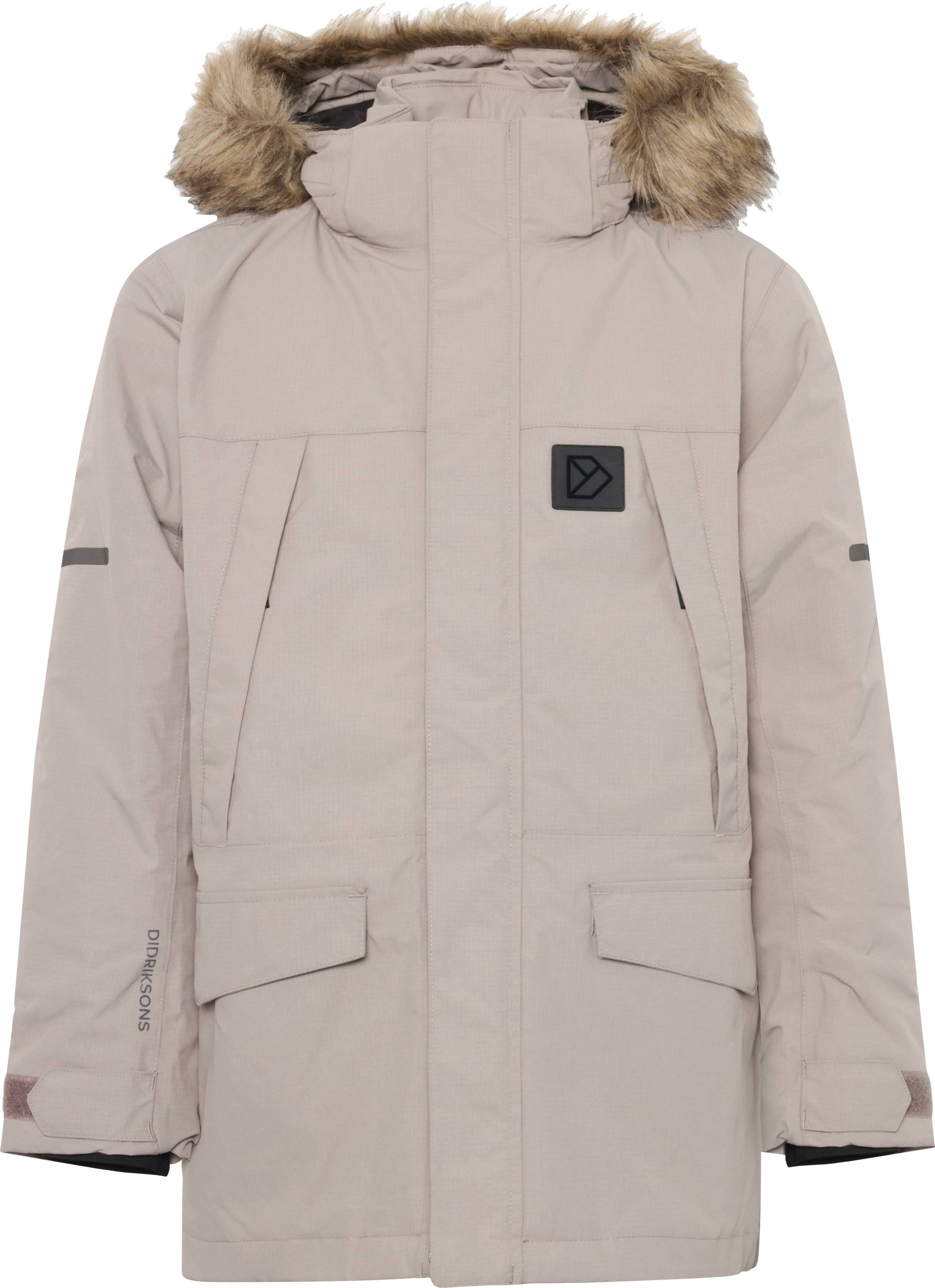 Didriksons Kids' Sylvin Parka Ash Brown, 150