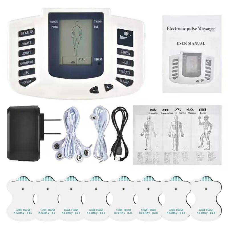 JR309 Komplett Set Fysioterapi Tens Muskelstimulator Elektrisk EMS Helkroppsmassager Digital Terapi Bantningsmaskin Stimulator