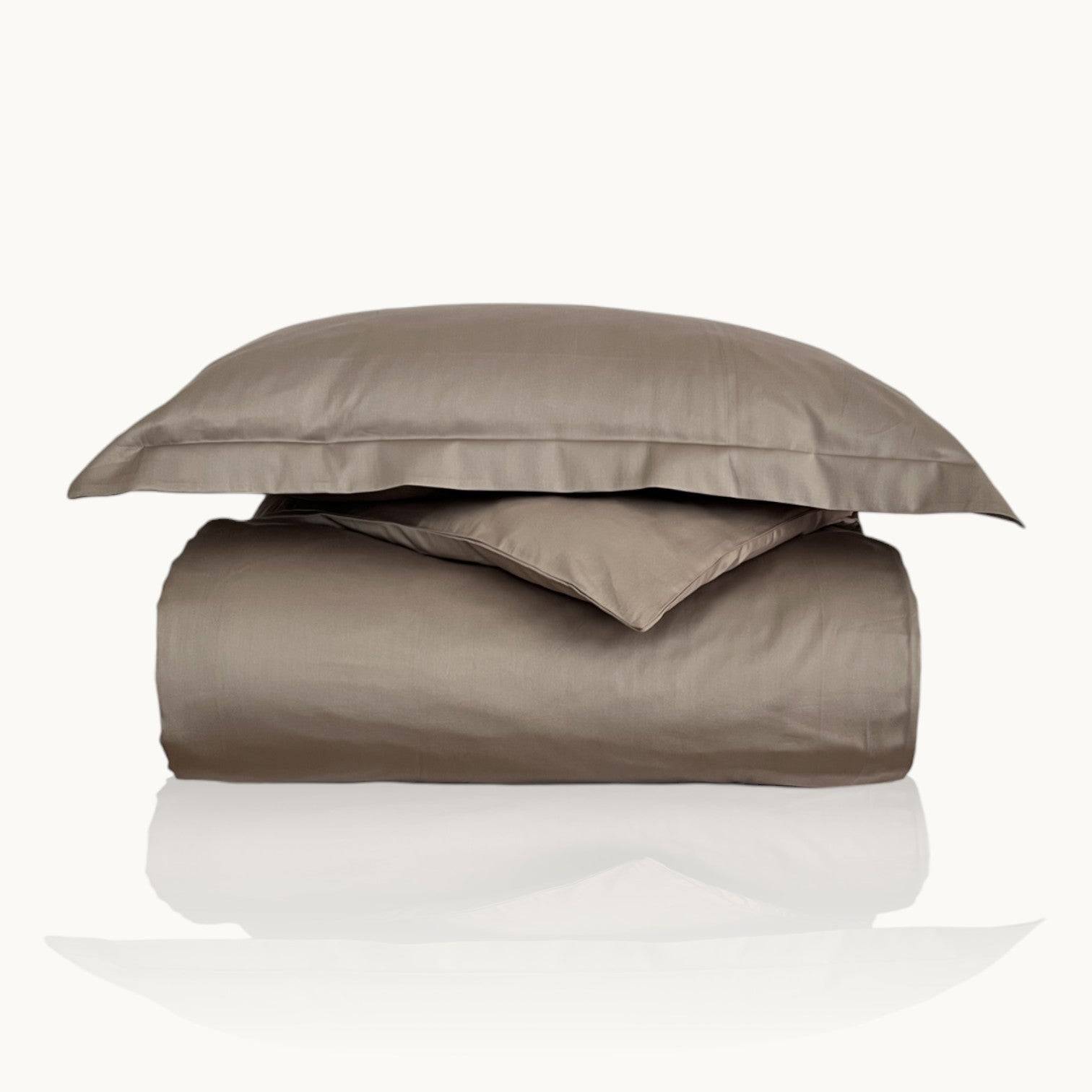 Charm Satin Bettwäsche aus 100% ägyptischer Baumwolle (600TC) – Seidig glänzend & luxuriös weich - Eucalyptus / 200x200 + (2 Kissenbezug) / 80x80