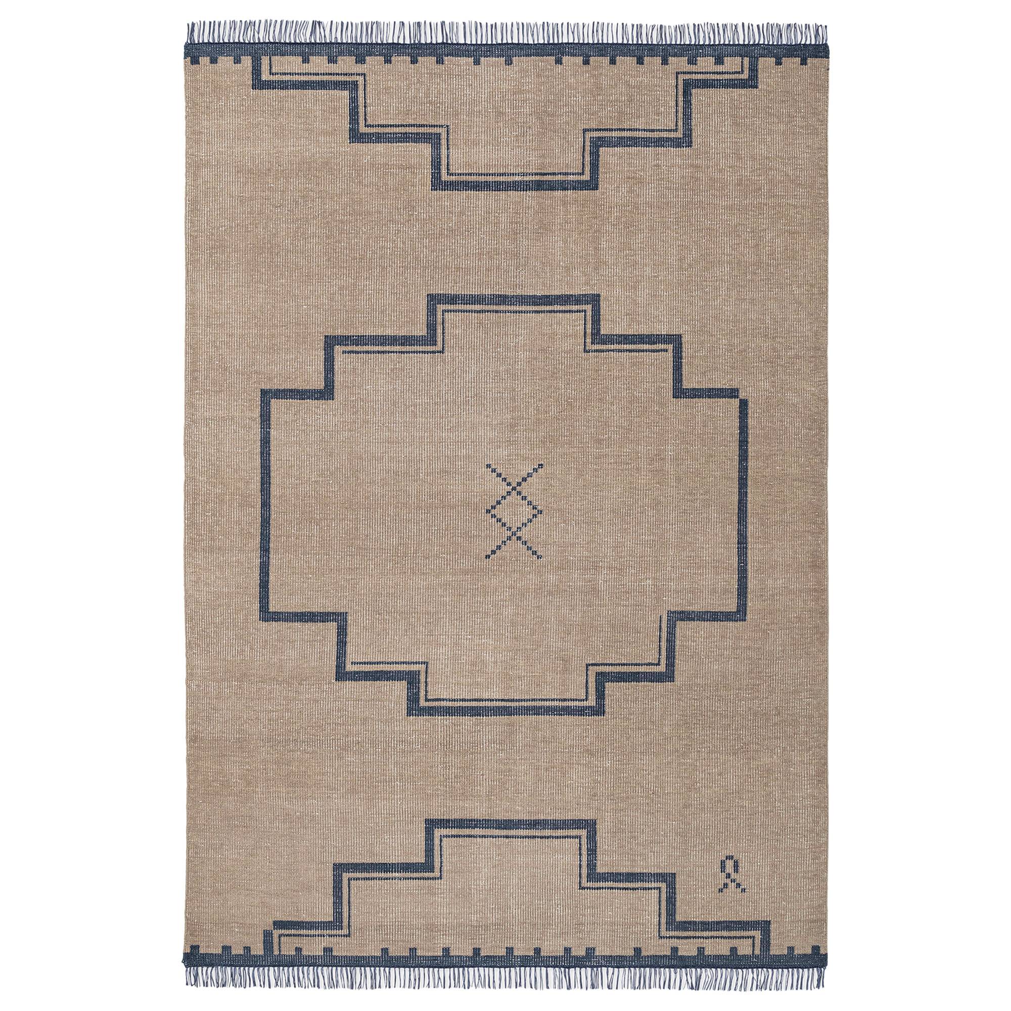 Nordic Knots - Elder 02 - Navy 250 x 350 - Uld tæpper - Uld
