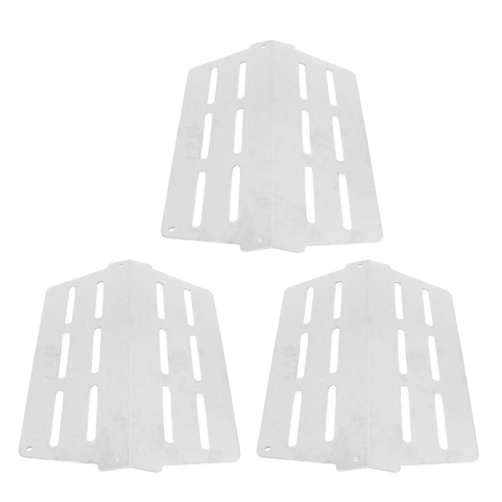 3 Pcs Grill Heat Plate Stainless Steel Wear Rust Corrosion Resistance Gas Grill Heat Tent