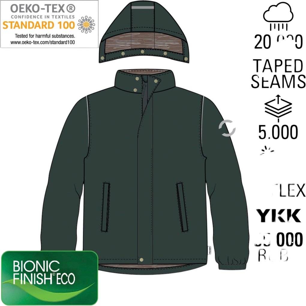Mikk-Line Winter Jacket Solid Stl. 116 unisex - Vinterjackor Från Magasin - Darkest Sprouse (116)
