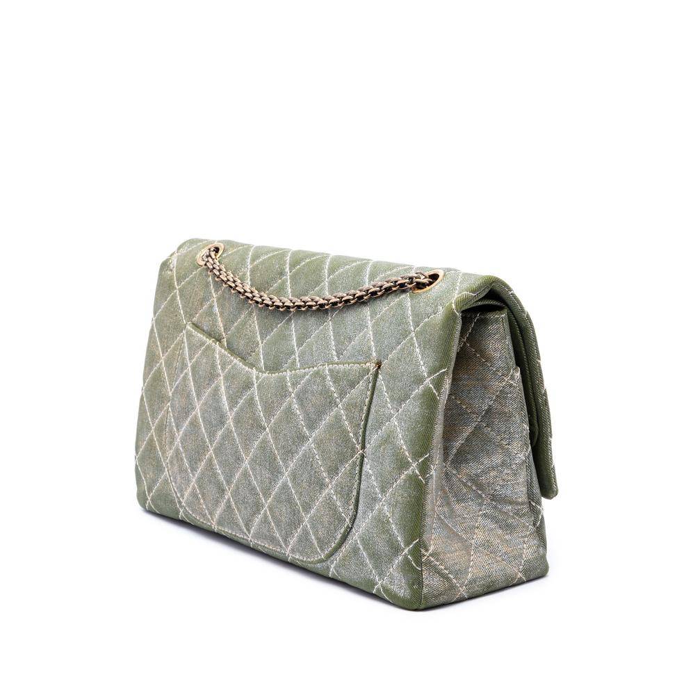 Chanel Vintage Chanel Flap Bag Stl. - Chanel Vintage Från Magasin - Green (L 19cm x W 32cm x D 9cm)