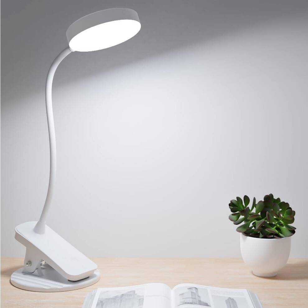 32LED læselampe med klips, øjenbeskyttelse, fleksibel nakkelampe, berøringskontrol skrivebordslampe til læsning og arbejde