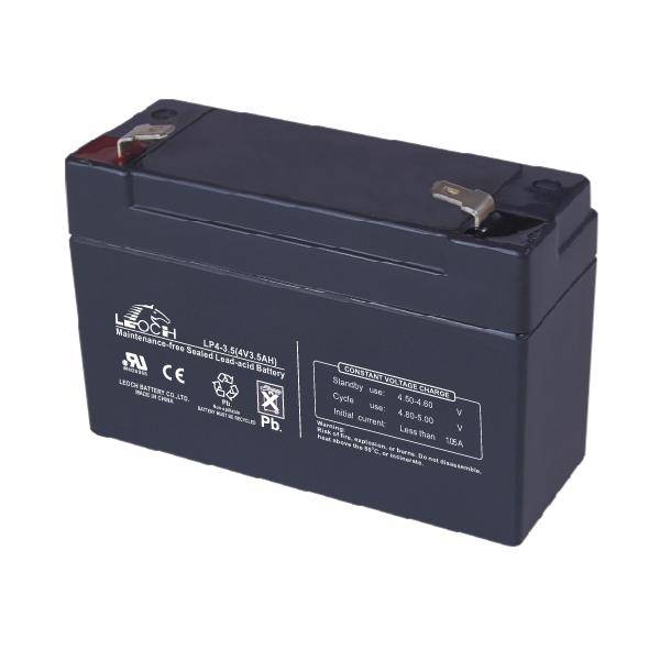 Leoch 4V 3.5Ah Underhållsfritt Blybatteri