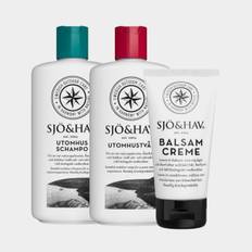 Saltvattenschampo Sjö & Hav Utomhus Schampo, 200 ml + Balsam Sjö & Hav Balsam Creme Leave-In, 50 ml + Saltvattentvål Sjö & Hav Utomhus Tvål, 200 ml