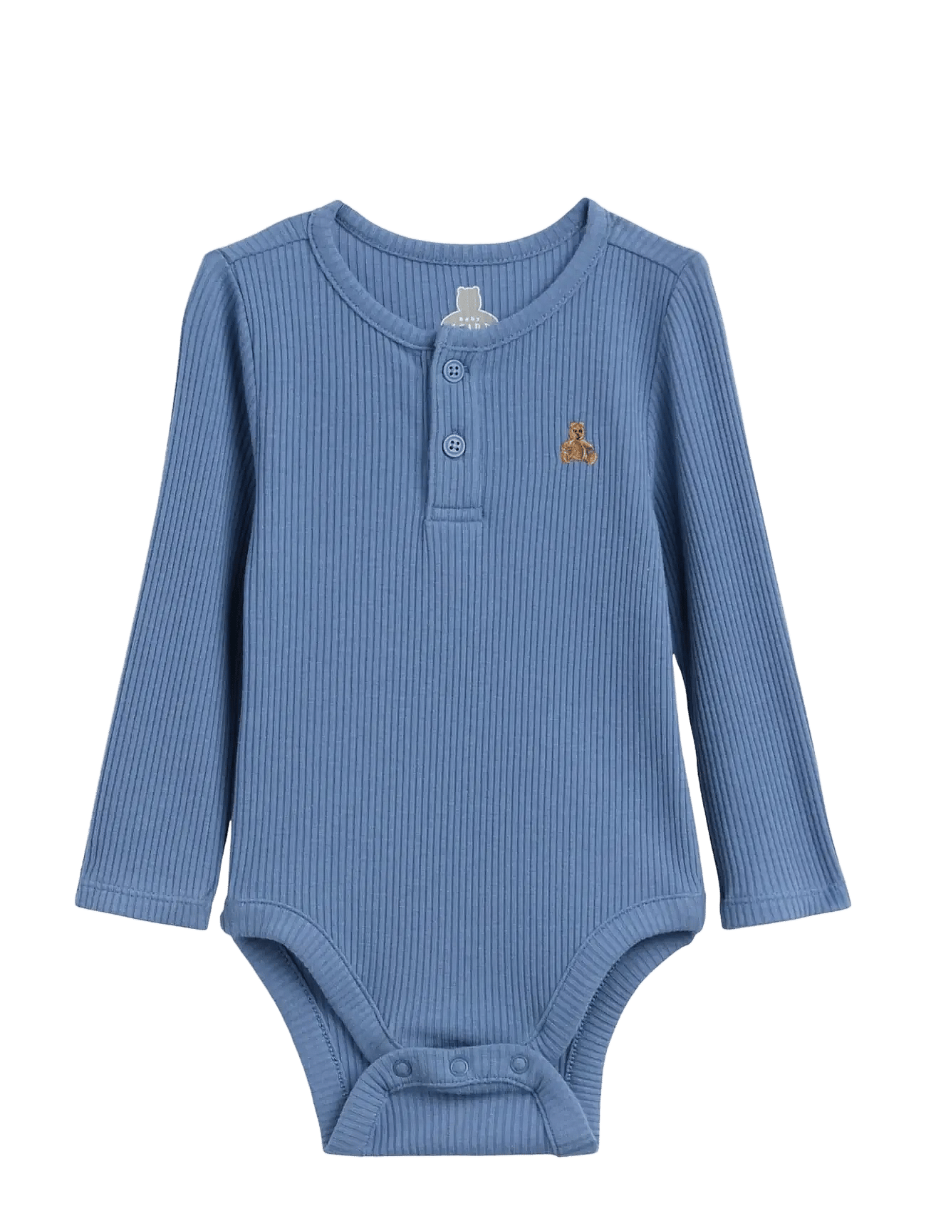 GAP Baby First Favorites Tinyrib Henley Bodysuit - Blue - 62/74