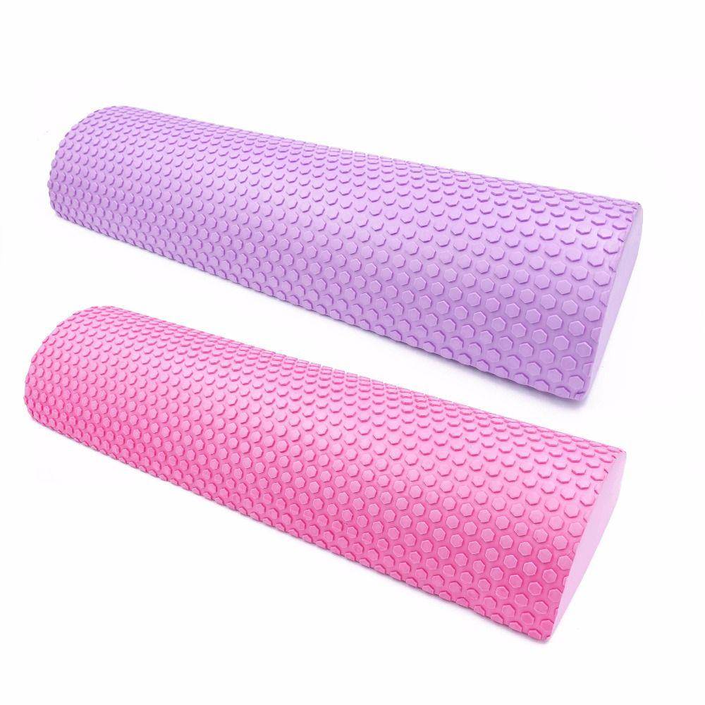 Fitness Pilates Fitness Halvrund Yoga Block Rulle Balansplatta EVA Skumgummi Roller Muskelåterhämtning orange