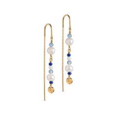 Enamel Copenhagen Earrings Sofia Marine Gold-Plated