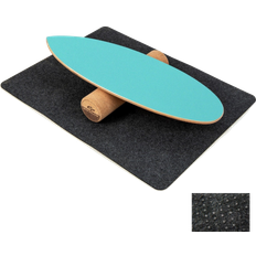 B2x Wooden Balance Board Wobble Board With Wheel Blanket 3-in-1 Balance Board Kit Blue Träningsutrustning Blue - One Size