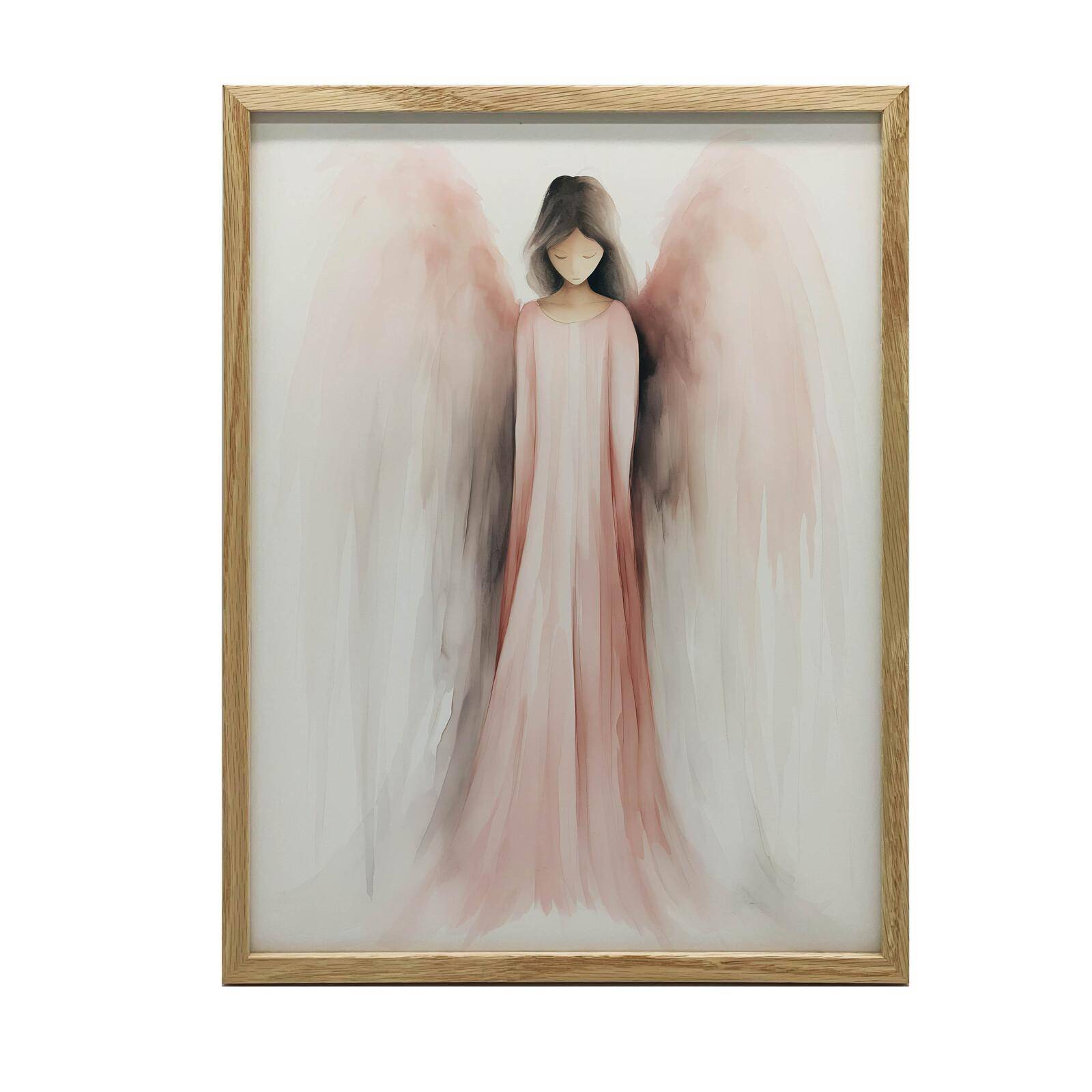 Gentle Peace: Angel's Grace Gentle Peace: Angel's Grace, 50X70 Cm, Black Aluminum Frame, 230 Gsm Matte Paper 54
