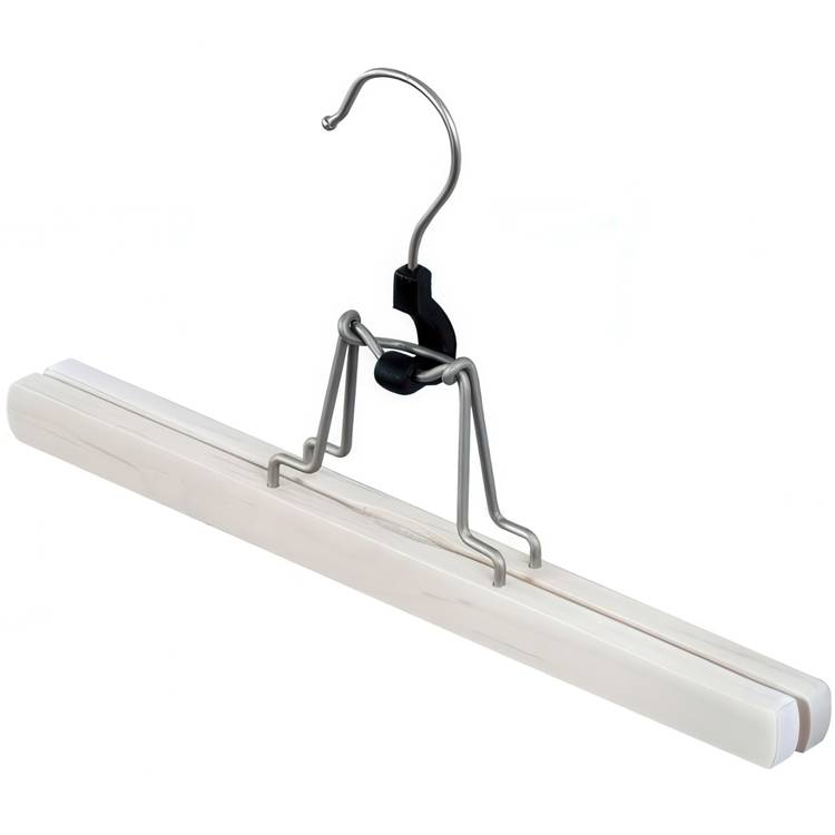 Buksebøjle i træ, 28 cm, hvid