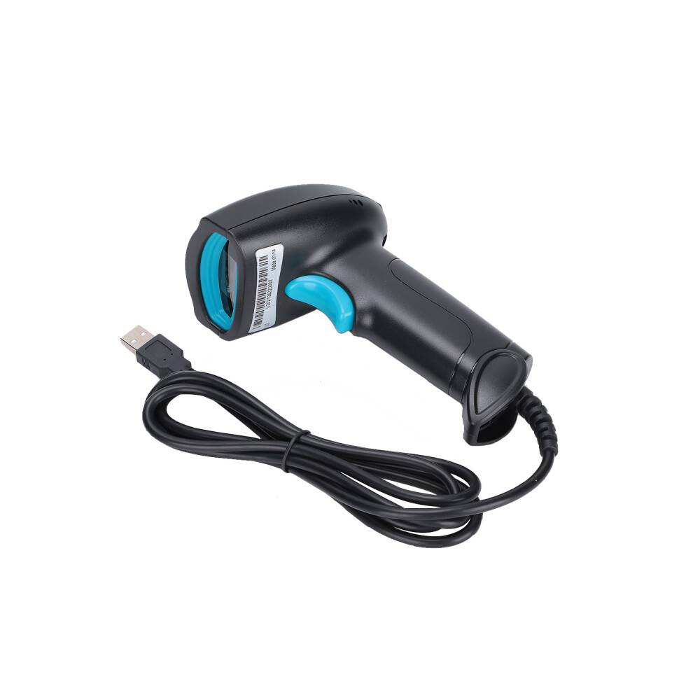 Håndholdt QR-kodelæser med høj hastighed, skærmscanningsaktiveret USB-kablet stregkodescanner med plug and play-opsætning, trådløs
