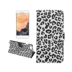 Leopard flip-etui i læder til iPhone 7 Plus / 8 Plus - Hvid