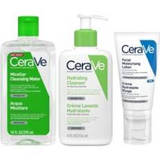 CeraVe Hydrating 3 Step Double Cleanse and Moisturise Bundle