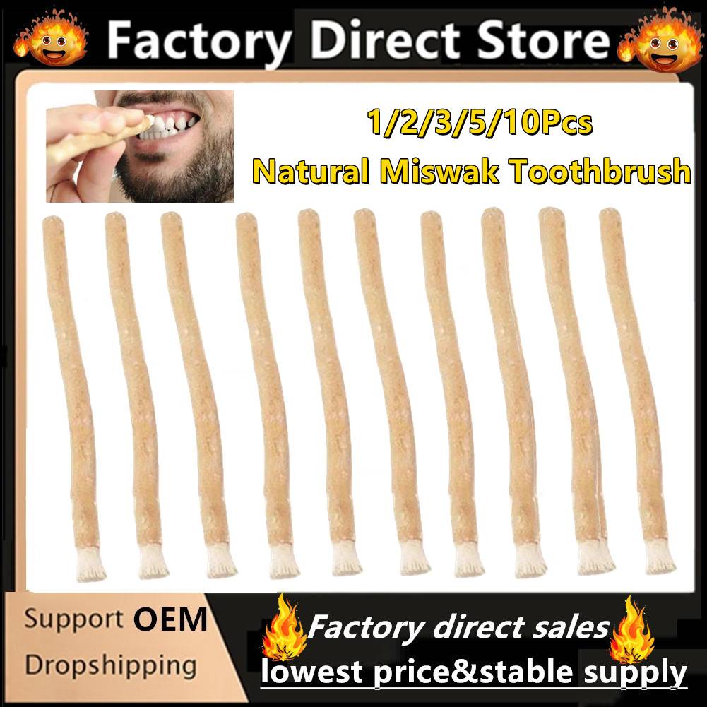 1/2/3/4/5/10Pcs Portable Natural Miswak Toothbrush Traditional Arak Miswaak Manual Teeth Whitener Manual Tooth Care Stick
