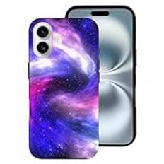 ducanll flerfärgad – kompatibel med iPhone 16 fodral 6,1 tum, TPU stöttåligt skyddsfodral med reptåligt mikrofiber – Galaxy Nebula Star färg iphone 16 fodral