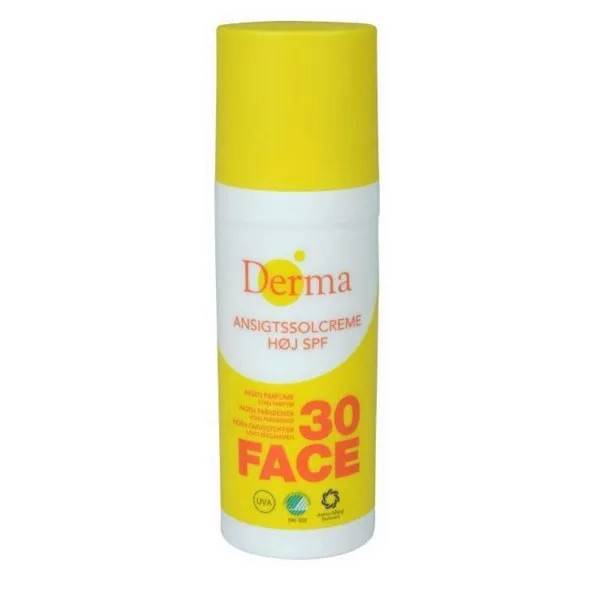 Solkräm, Derma, SPF 30, med Aloe Vera och Pentavitin, 50 ml, 6 st/krt