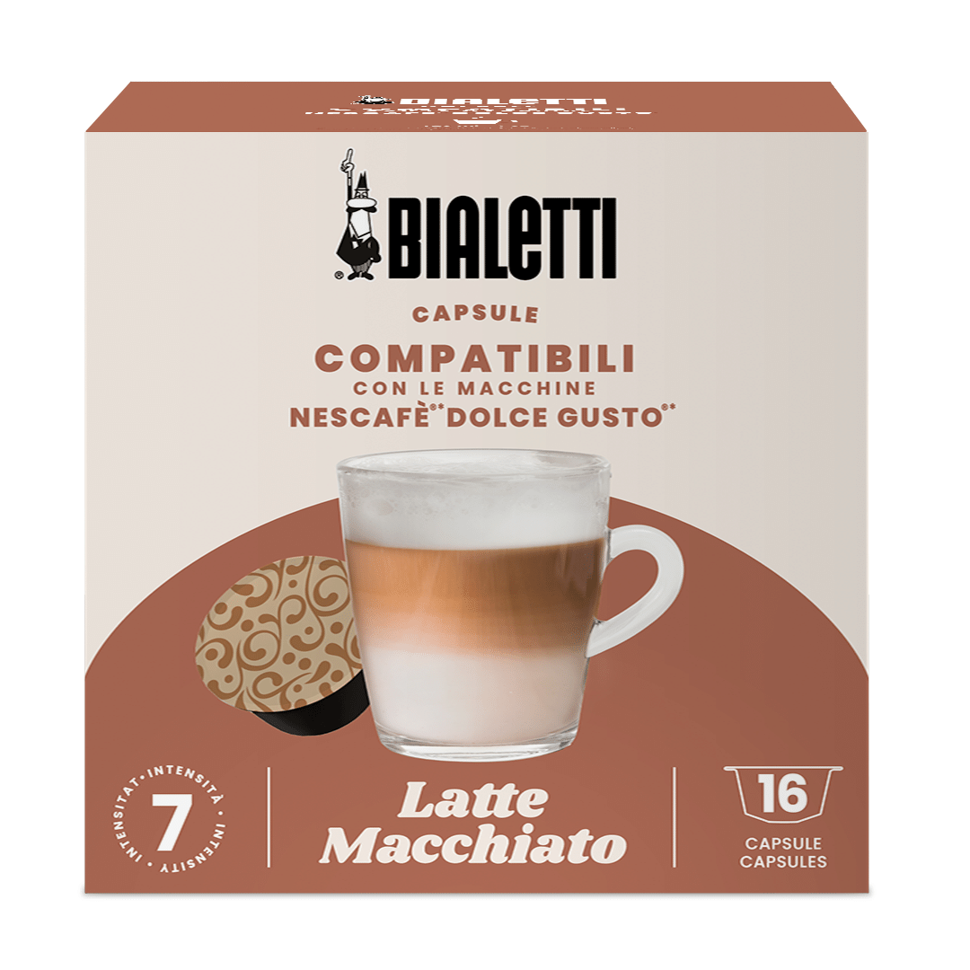 Bialetti Dolce Gusto Compatible Capsules - 6 Pack (6g x 96) / Latte Macchiato - 7 (6 Pack (6g x 96))