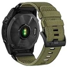 Yooside Robust klockarmband i nylon för Garmin Fenix 7X/Fenix 6X/Fenix 5X/Enduro, justerbart, vävt 26 mm-Quick Fit-sportarmband i nylon, med spänne i rostfritt stål, passar Epix Pro 51 mm, QuickFit