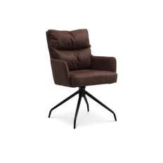 Lexpo Lotus spisebordsstol (Brun Bull microfiber læder)