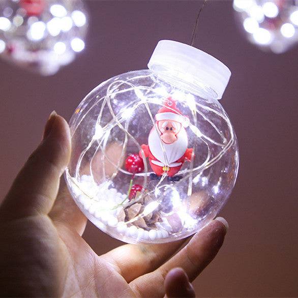 Christmas Decoration Curtain LED String Lights Fairy Tale - White light / Old man / UK