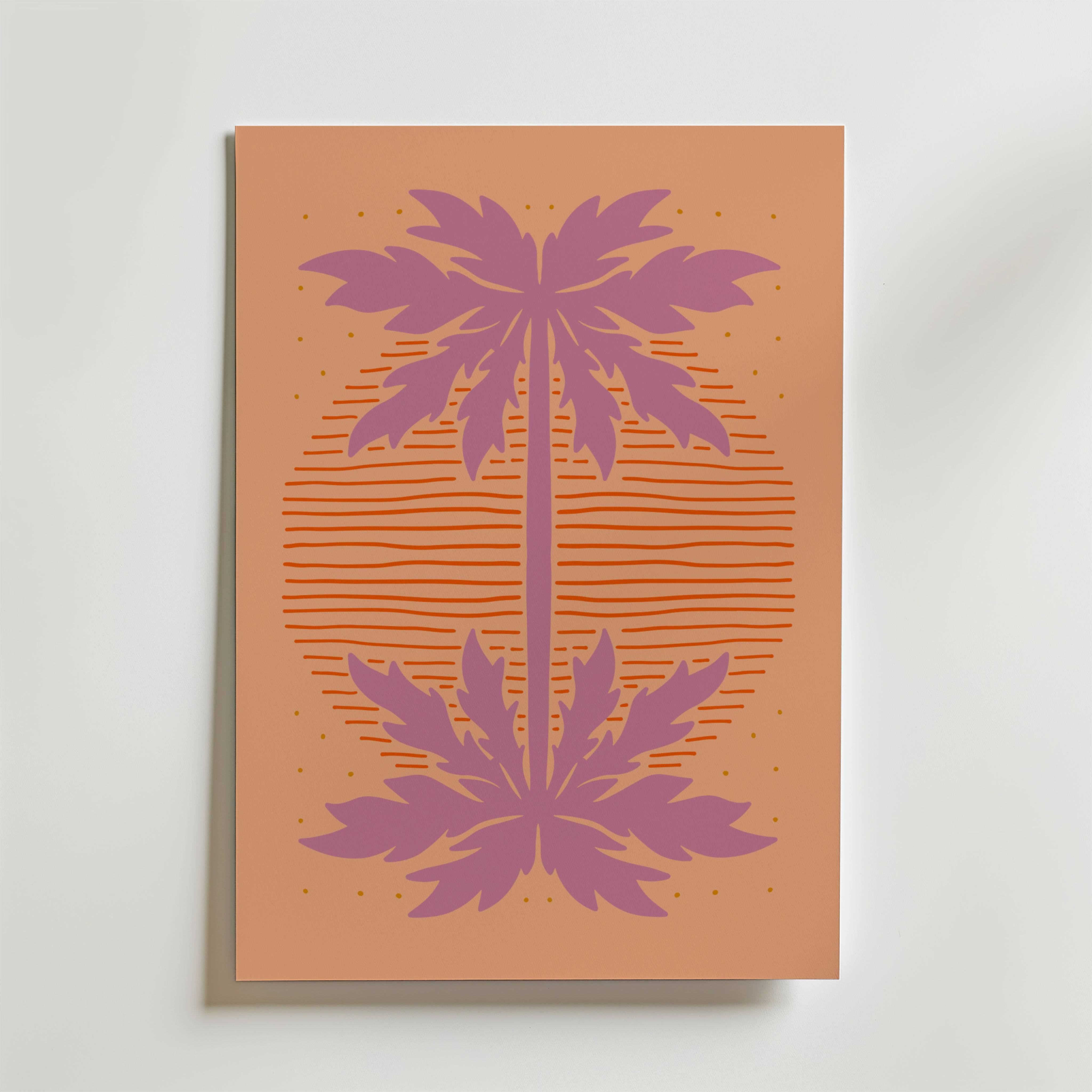 Mirrored Palms Poster - Fine Art Poster 50x70 cm