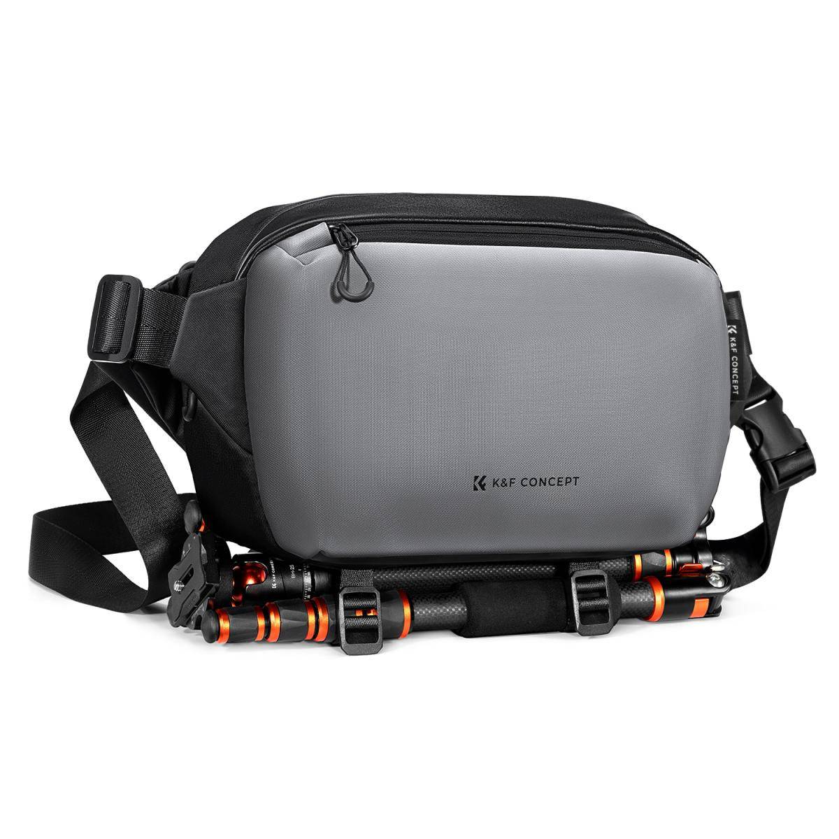KENTFAITH Camera Bag Crossbody 10L Photography Shoulder Bag, Compatible with Canon / Nikon / Sony Camears / DJI Mavic Drones -  Sling Bag10L Urban Wander 01 (Grey)