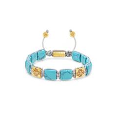 Nialaya, Accessoarer, Herr, M, Nylon, The Dorje Flatbead Collection - Turquoise and Gold
