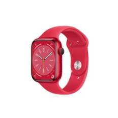 Apple Watch Series 8 (GPS + Cellular) - (PRODUCT) RED - 45 mm - rød aluminium - smart ur med sportsbånd - fluoroelastomer - rød - båndstørrelse: Almi