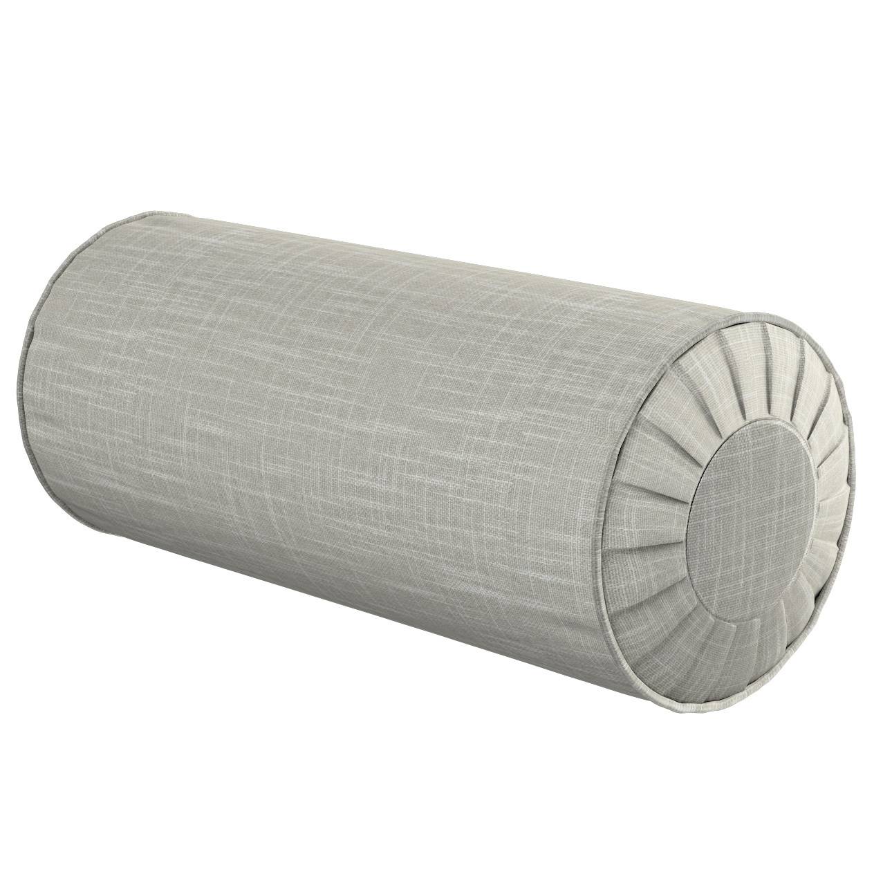 Cylinderpude med folder, Hørfarvet, Ø 20 x 50 cm, Harmony