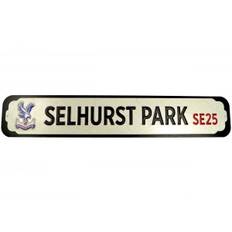 Crystal Palace FC Deluxe Selhurst Park SE25 Metal Plaque - One Size / Black-Silver